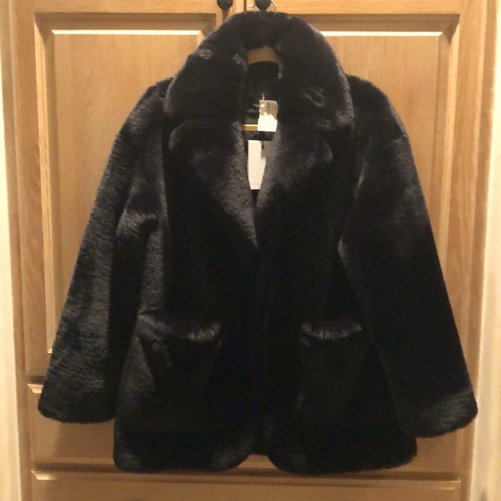 Black Faux H Brand coat.